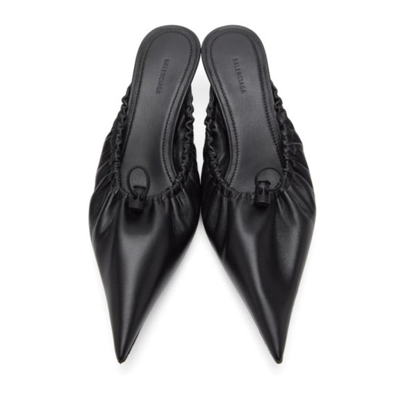 Balenciaga Scrunch K Mule Nappa Shoes Size 38 - Picture 2 of 4